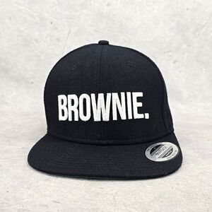 Brownie Script ASVP Shop Hat Adjustable Snapback Black Color One Size Cap‎